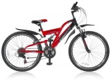 ABRAR-EXPERT COUNTER 24 INCH 36CM JONGENS V18 FULL SUSPENSION ROOD ZWART 