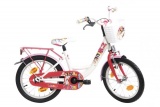 BIKEFUN K3 16 MEISJES RN WIT ROZE