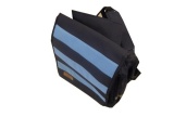 DOMESTIC SHOPPER ZEBRA MET SCHOUDERBAND BLAUW MET LICHT BLAUW