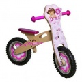 DORA HOUTEN LOOPFIETS MET BLOEM ROZE