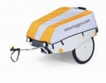 LEGGERO FIETSKAR CUATRON TOUR TT BAGAGE AANHANGWAGEN TEXTIEL ZILVER ORANJE