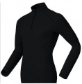 ODLO ONDERHEMD LANGE MOUW MEN COL + RITS X-WARM ZWART MAAT L