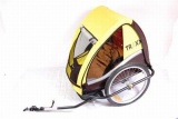 TRAXX FIETSKAR KINDERAANHANGWAGEN ZWART GEEL