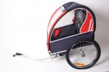 TRAXX KINDERAANHANGWAGEN 2 KINDEREN DONKERROOD BLAUW