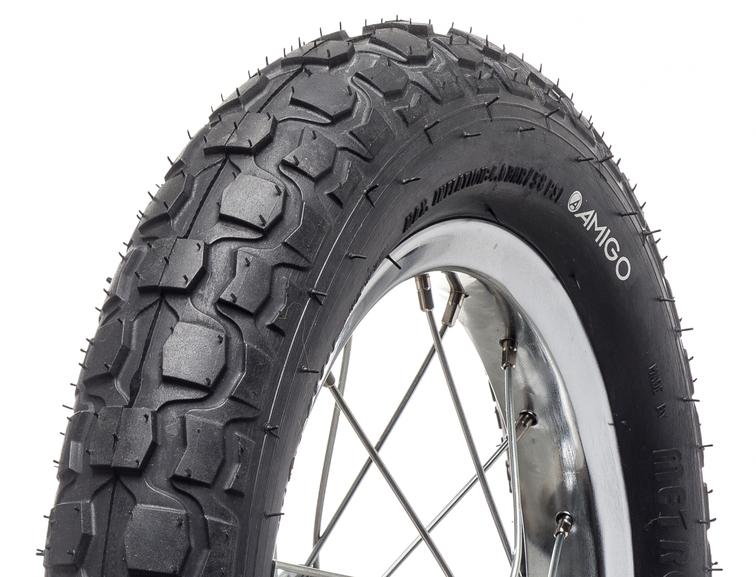 Pneu Solide 12 1/2 X 2 1/4 (62-203) Pour Vélo/scooter électrique - Anti-crevaison, Caoutchouc Noir - Usage Privé Uniquement