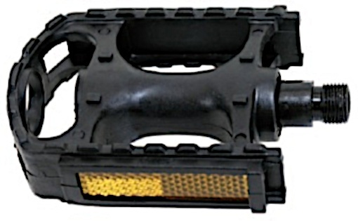 MTB Platform Pedals 9/16 inch black plastic set