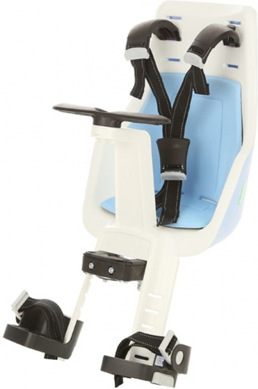 Bobike Exclusive Mini fietszitje voor blauw/wit - Fietsonderdelen-winkel.nl