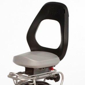 Yepp fietszitje achter Junior Easyfit zilver met voetsteunen -  Fietsonderdelen-winkel.nl