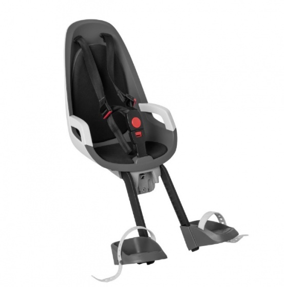 Hamax fietszitje achter observer met houder grijs/ wit -  Fietsonderdelen-winkel.nl