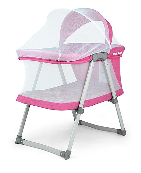 pink travel cot