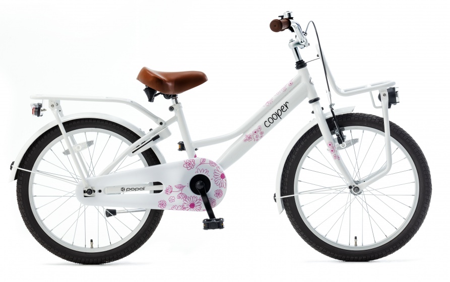 Popal Cooper S 20 Inch 34 cm Meisjes Terugtraprem Wit -  Fietsonderdelen-winkel.nl