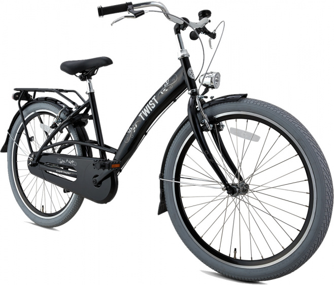 Supersuper Twist 26 Inch 39 cm Meisjes Terugtraprem Zwart