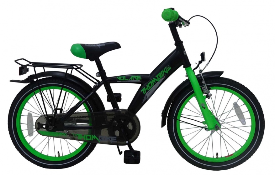 Volare Thombike 18 Inch 28 cm Jongens Terugtraprem Zwart/Groen -  Fietsonderdelen-winkel.nl